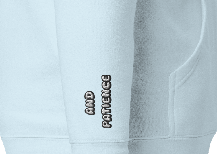 MENDING MY HEART (With Love) + (And Patience) Unisex Embroidered Hoodie