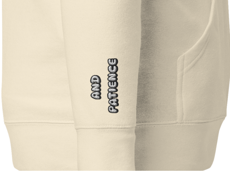 MENDING MY HEART (With Love) + (And Patience) Unisex Embroidered Hoodie