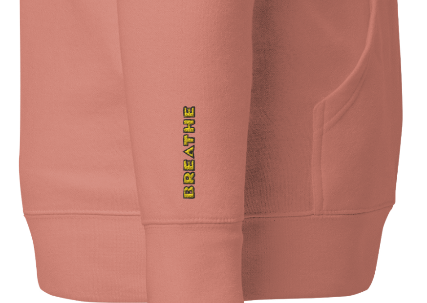 NOT SURE (Eyes Closed) + (Breathe) Unisex Embroidered Hoodie