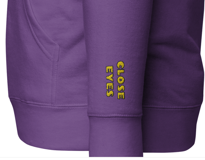 NOT SURE (Eyes Closed) + (Breathe) Unisex Embroidered Hoodie