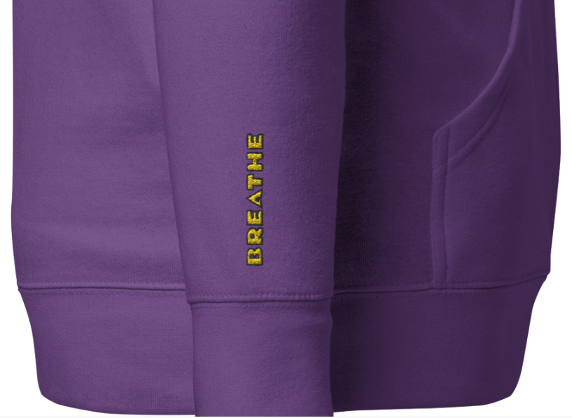 NOT SURE (Eyes Closed) + (Breathe) Unisex Embroidered Hoodie