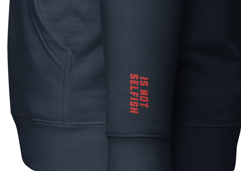 MY MIND MATTERS (Self-Care) + (Is Not Selfish) Unisex Embroidered Hoodie