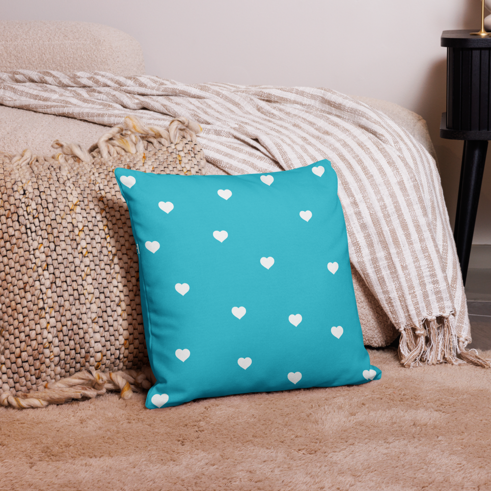 “Dear Me” Turquoise Affirmation Premium Pillow – A Heartfelt Letter to Your Younger Self