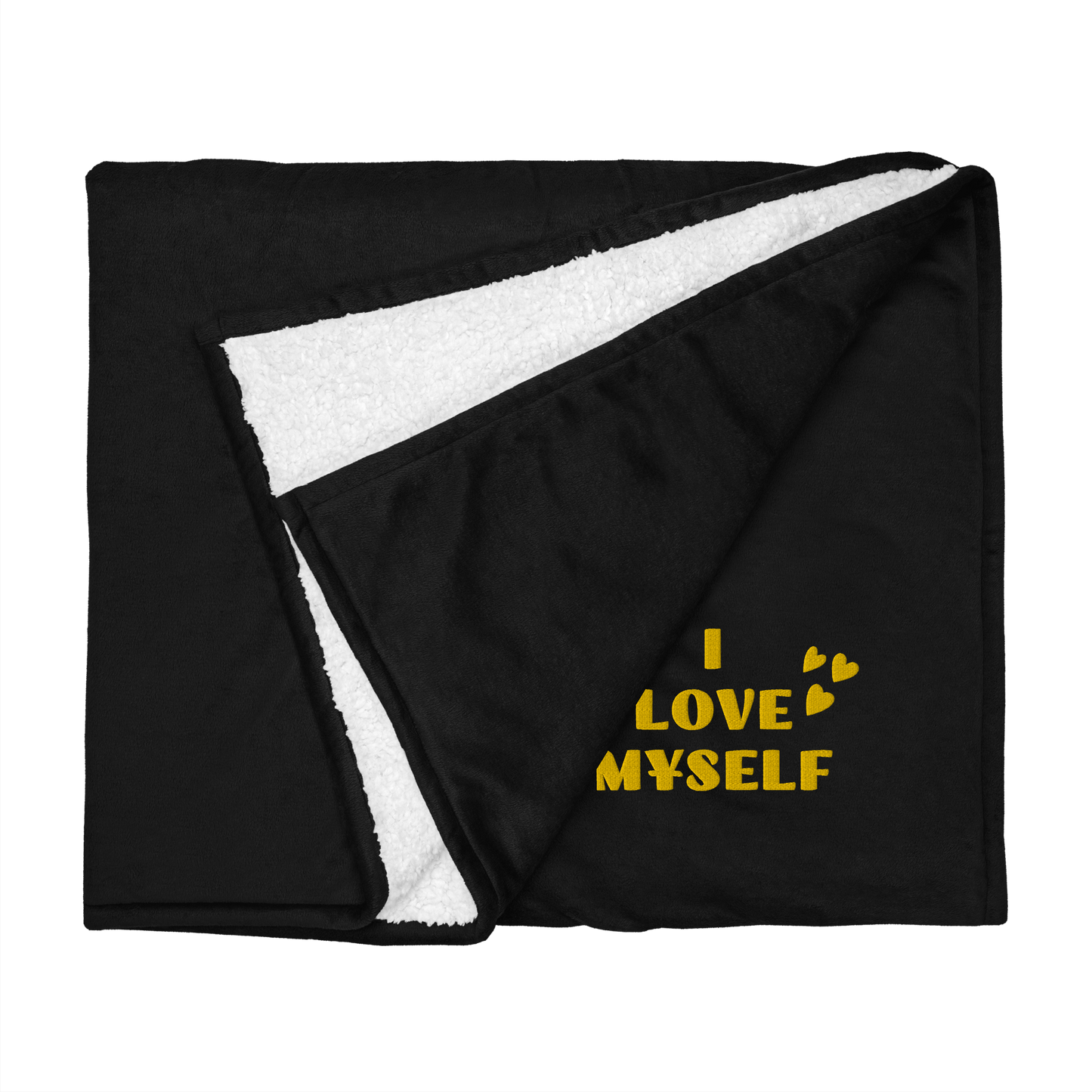 I LOVE MYSELF Premium sherpa blanket