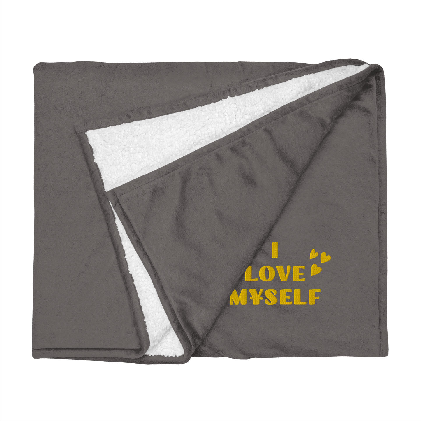 I LOVE MYSELF Premium sherpa blanket