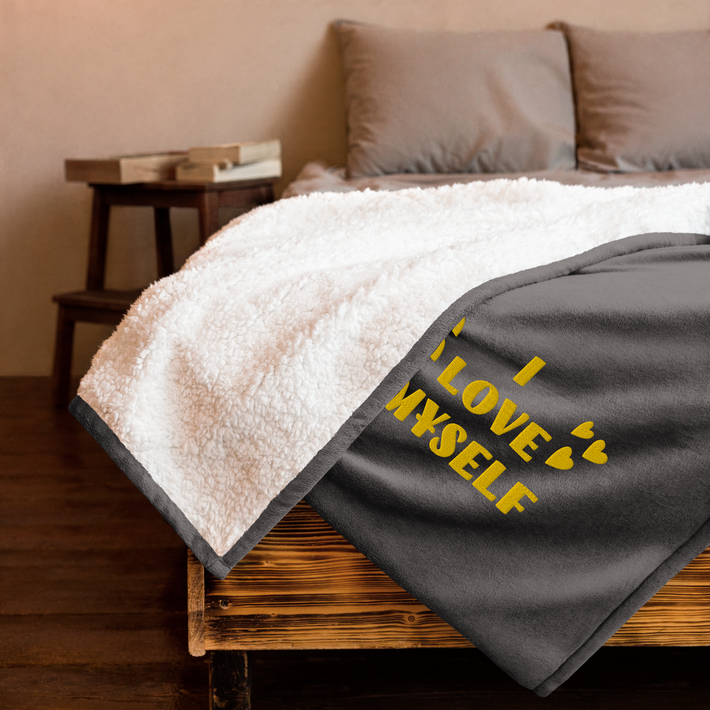 I LOVE MYSELF Premium sherpa blanket
