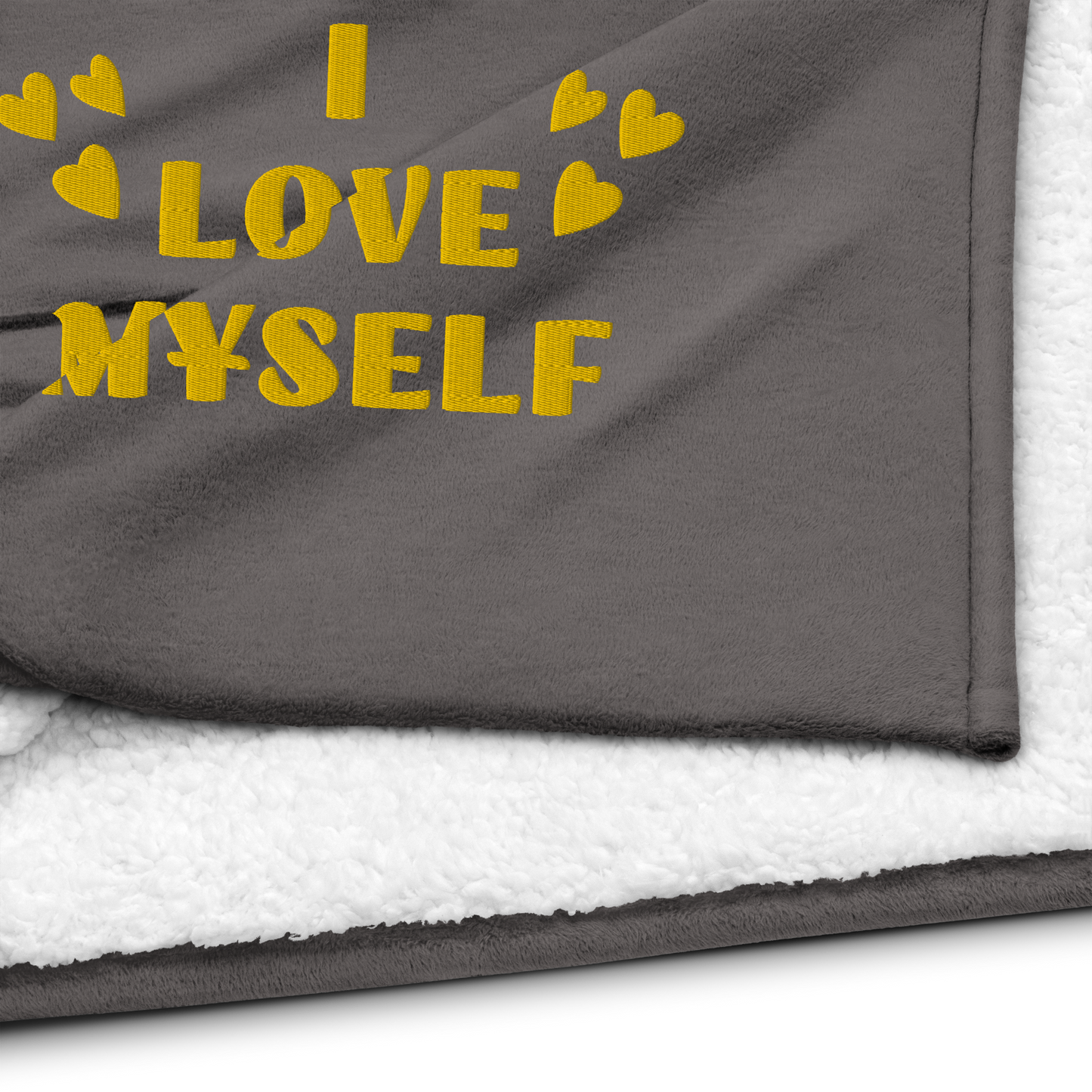 I LOVE MYSELF Premium sherpa blanket