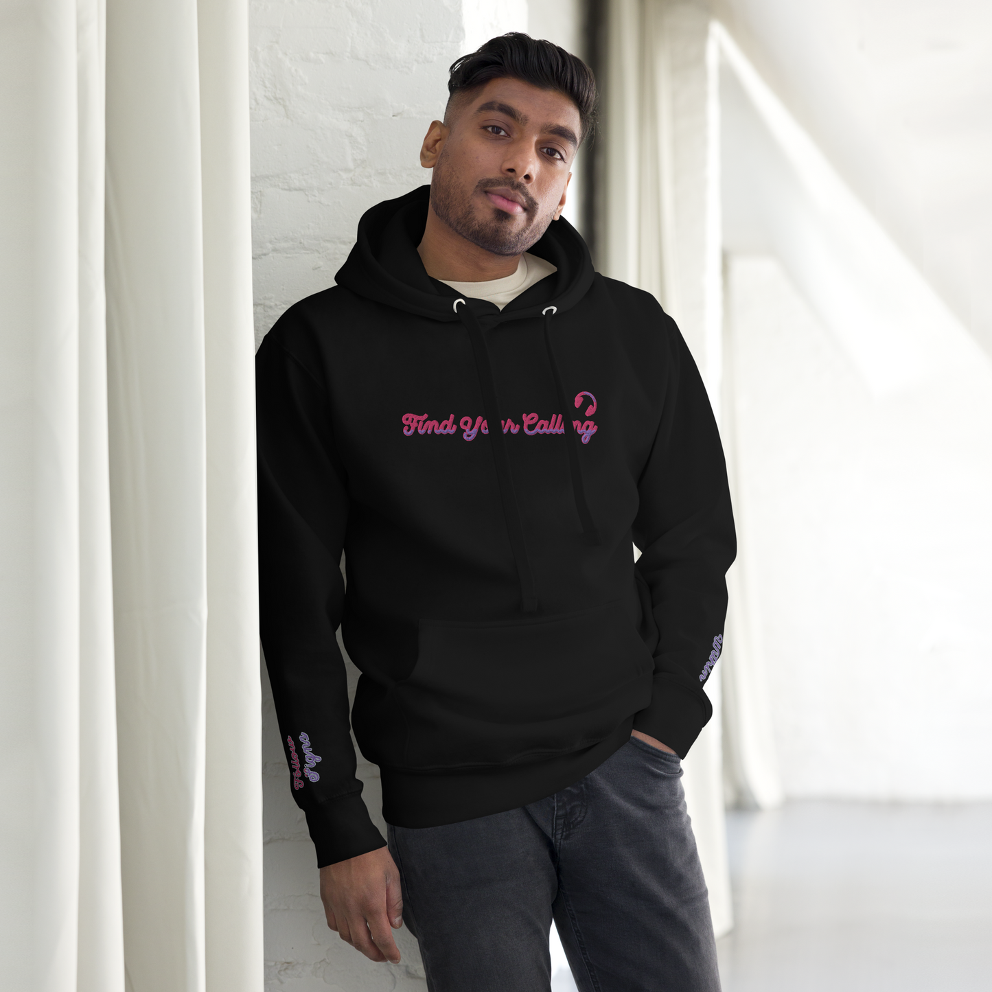 FIND YOUR CALLING (Listen Within) + (Follow Signs) Unisex Embroidered Hoodie