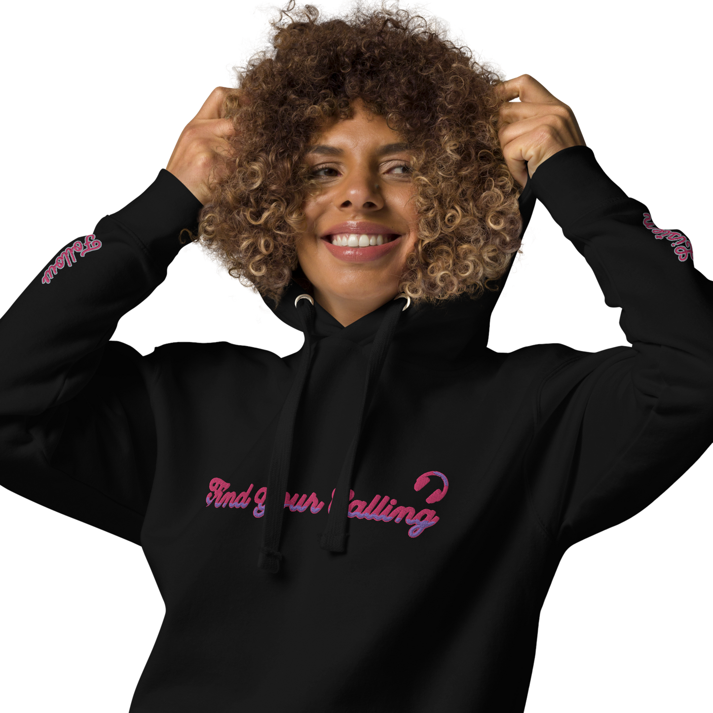 FIND YOUR CALLING (Listen Within) + (Follow Signs) Unisex Embroidered Hoodie
