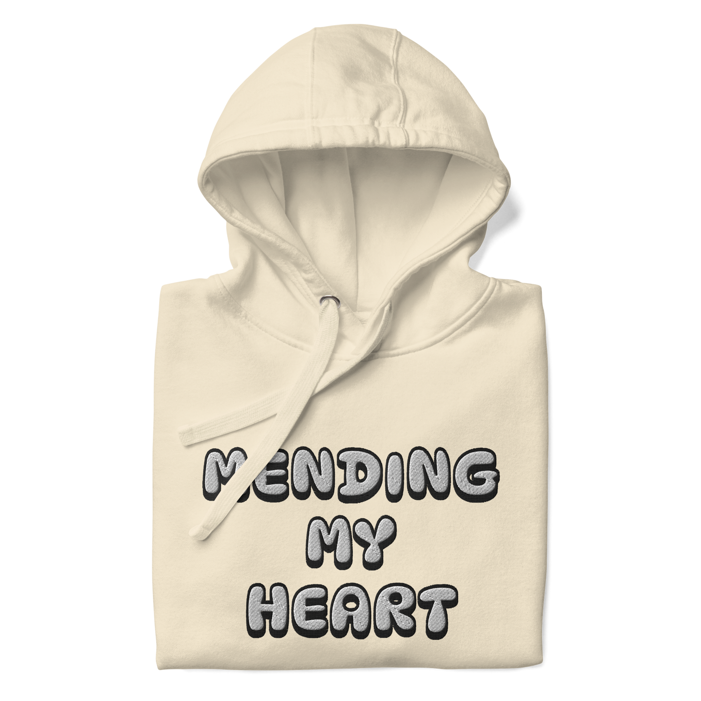 MENDING MY HEART (With Love) + (And Patience) Unisex Embroidered Hoodie