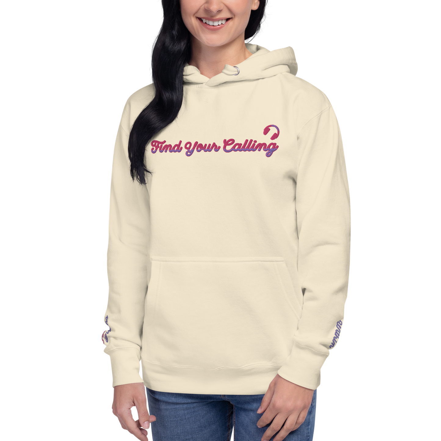 FIND YOUR CALLING (Listen Within) + (Follow Signs) Unisex Embroidered Hoodie