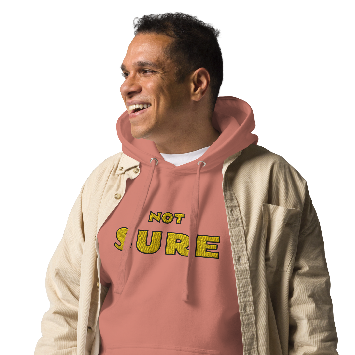 NOT SURE (Eyes Closed) + (Breathe) Unisex Embroidered Hoodie