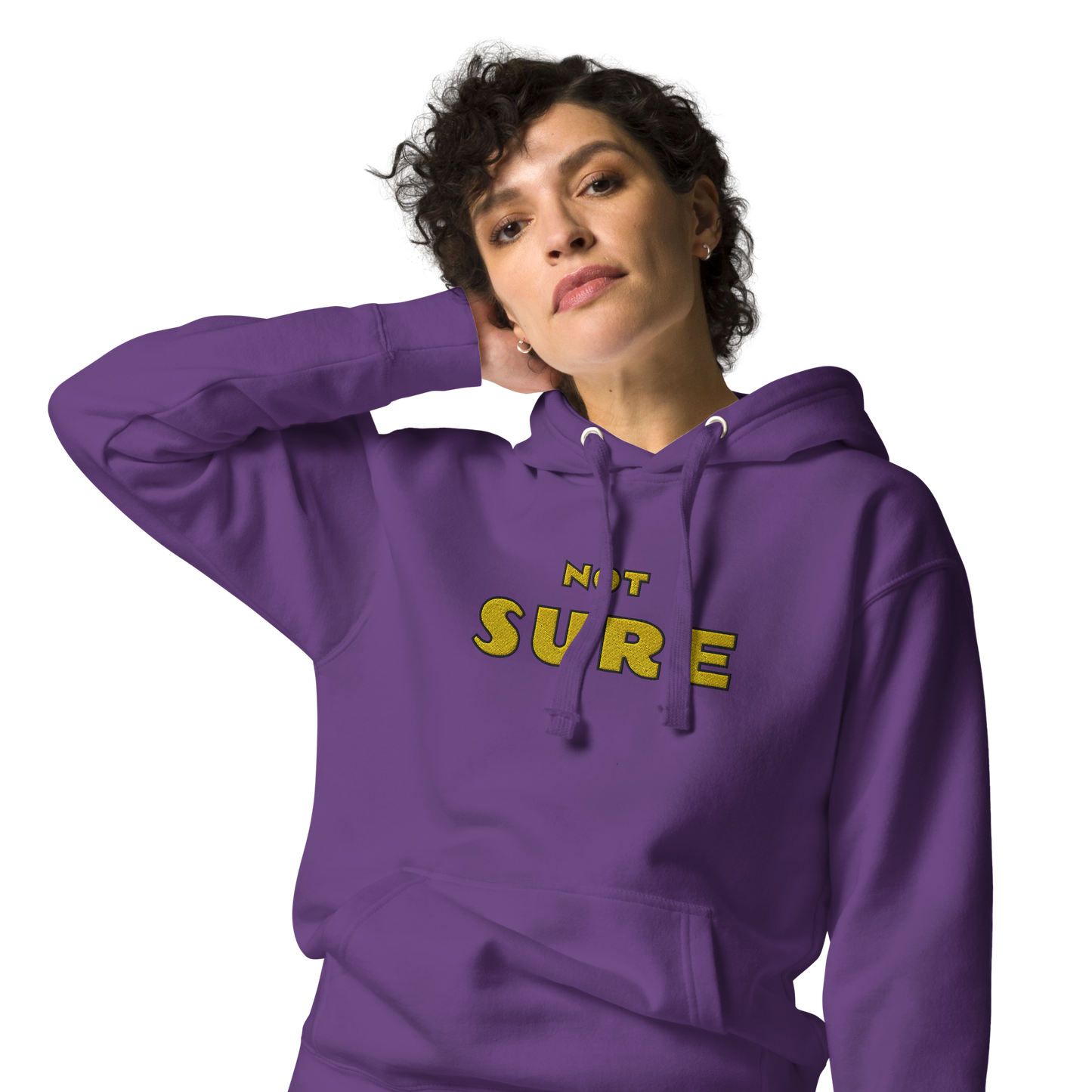 NOT SURE (Eyes Closed) + (Breathe) Unisex Embroidered Hoodie