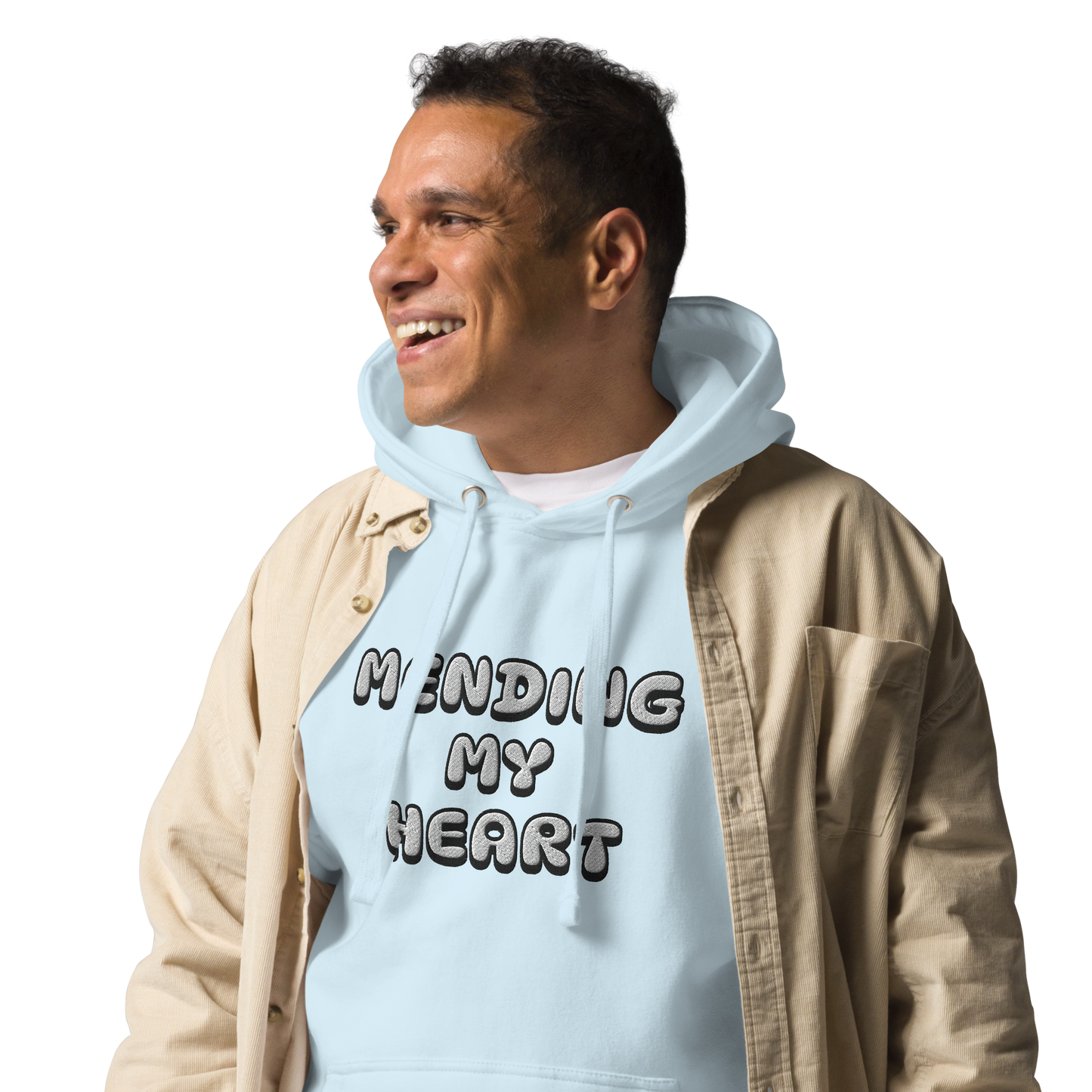 MENDING MY HEART (With Love) + (And Patience) Unisex Embroidered Hoodie