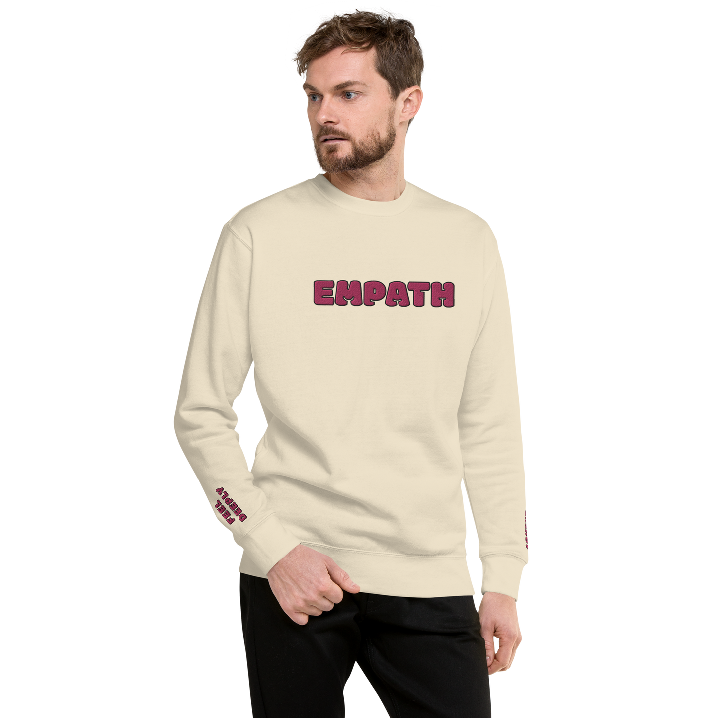 EMPATH (Protect Your Energy) + (Feel Deeply) Unisex Premium Embroidered Sweatshirt